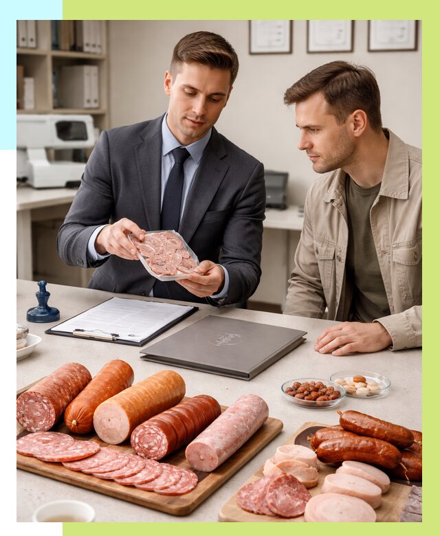 Сертификация колбасных изделий в Петрозаводске от 7613 р. | Алешин-Птр