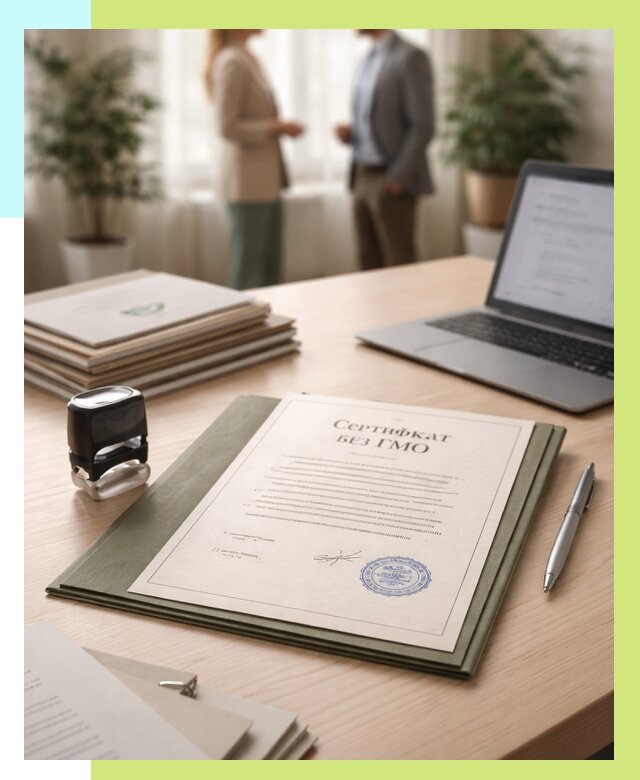 Сертификат без ГМО в Петрозаводске от 7613 р. оформить срочно Алешин-Птр